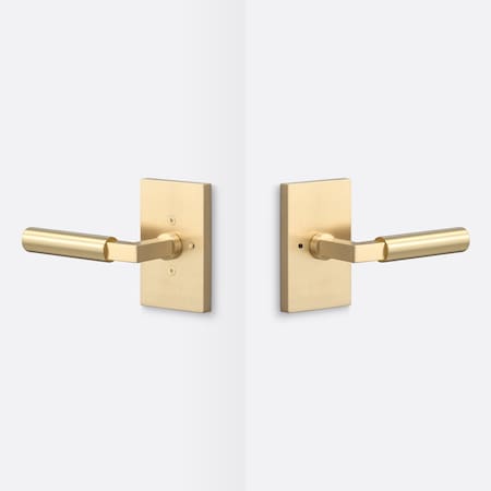 Sure-Loc Hardware Sure-Loc Hardware Levanto Privacy Rosette, Satin Brass, Smooth Grip in Satin Brass LV102 SB GRIP-SM SB